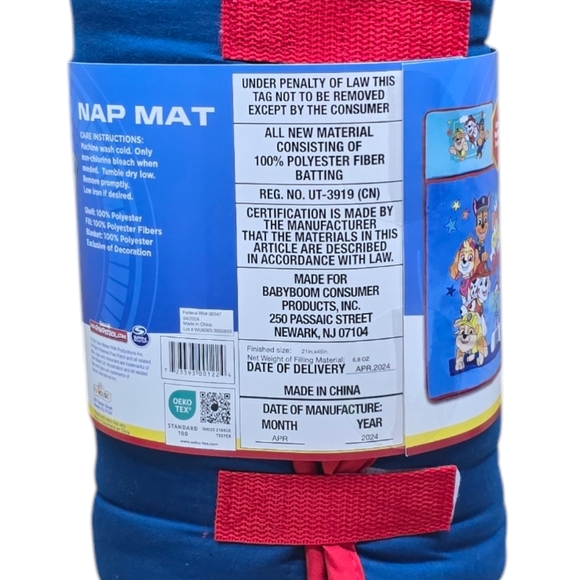 Paw Patrol "Good Pups Good Day" 3-In-1 Toddler Nap Mat, NEW - Picture 5 of 7